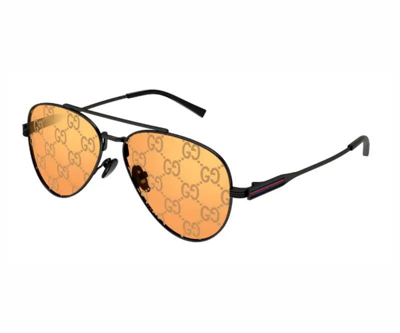 Gucci 1874S Black & Yellow 005 Sunglasses, Size 57 – Dayal Opticals