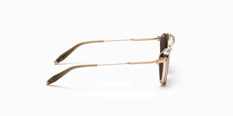 Akoni Hera Brushed White Gold- Brushed Black Palladium Aks203A Size 58, Sunglasses - Dayal optical