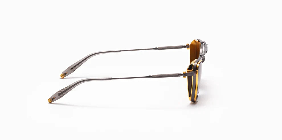 Akoni Hera Black Iron - Brushed White Gold Grey Crystal Aks203C Size 58, Sunglasses - Dayal optical
