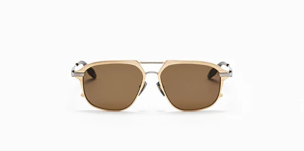 Akoni Icarus Brushed White Gold Aks206-C Size 58, Sunglasses - Dayal opticals  