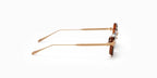 Akoni Juno Two Brushed Gold & Dark Brown Crystal Aks307-B Size 47, Sunglasses - Dayal opticals  