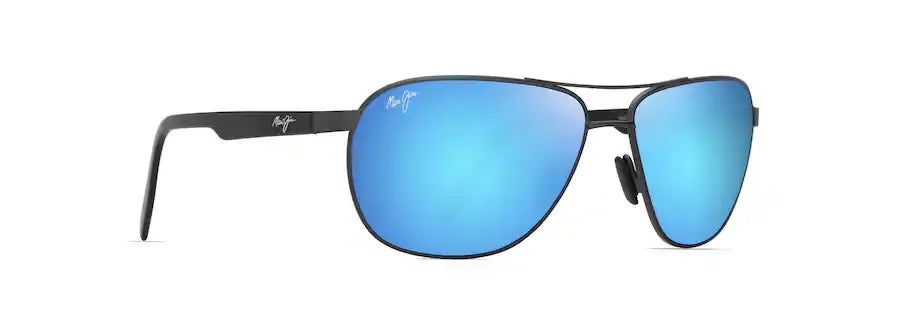 Maui Jim Castles Matte Dark Ruthenium & Black B728-17 Sunglasses, Size 62 – Dayal Opticals