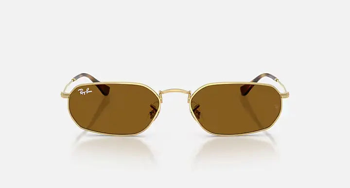 Ray Ban 3947  001/33 Polished Arista Gold & Brown Sunglasses, Size 54 – Dayal Opticals