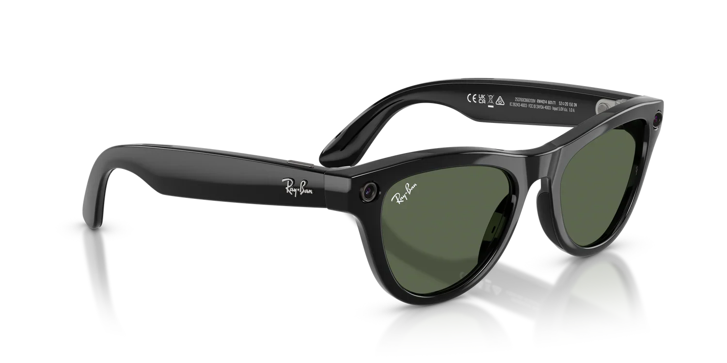 RAY BAN META 4014 SKYLER SHINY BLACK G15 GREEN