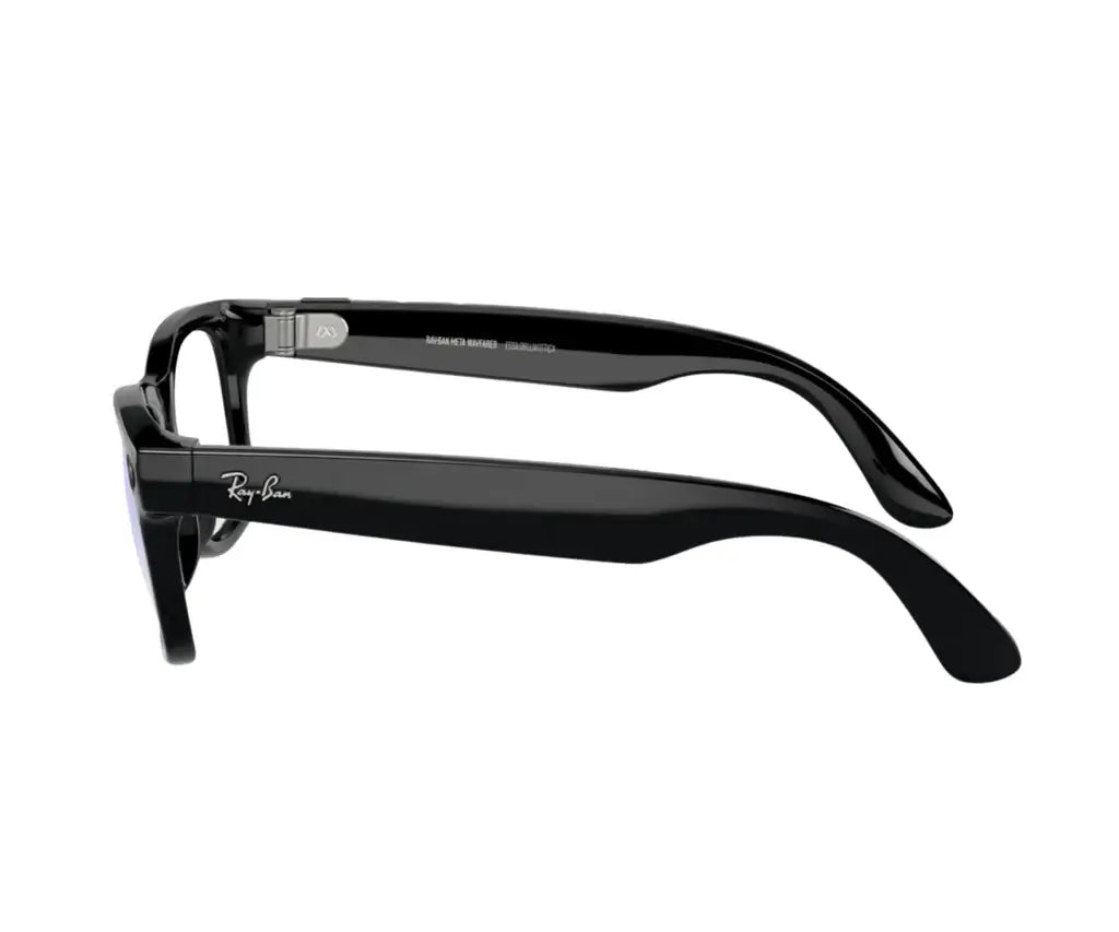 Ray-Ban Meta 4008 Matte Black acetate Wayfarer eyewear with clear blue light filter lenses – Unisex – Dayal Opticals