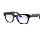Ray-Ban Meta 4008 Matte Black acetate Wayfarer eyewear with clear blue light filter lenses – Unisex – Dayal Opticals