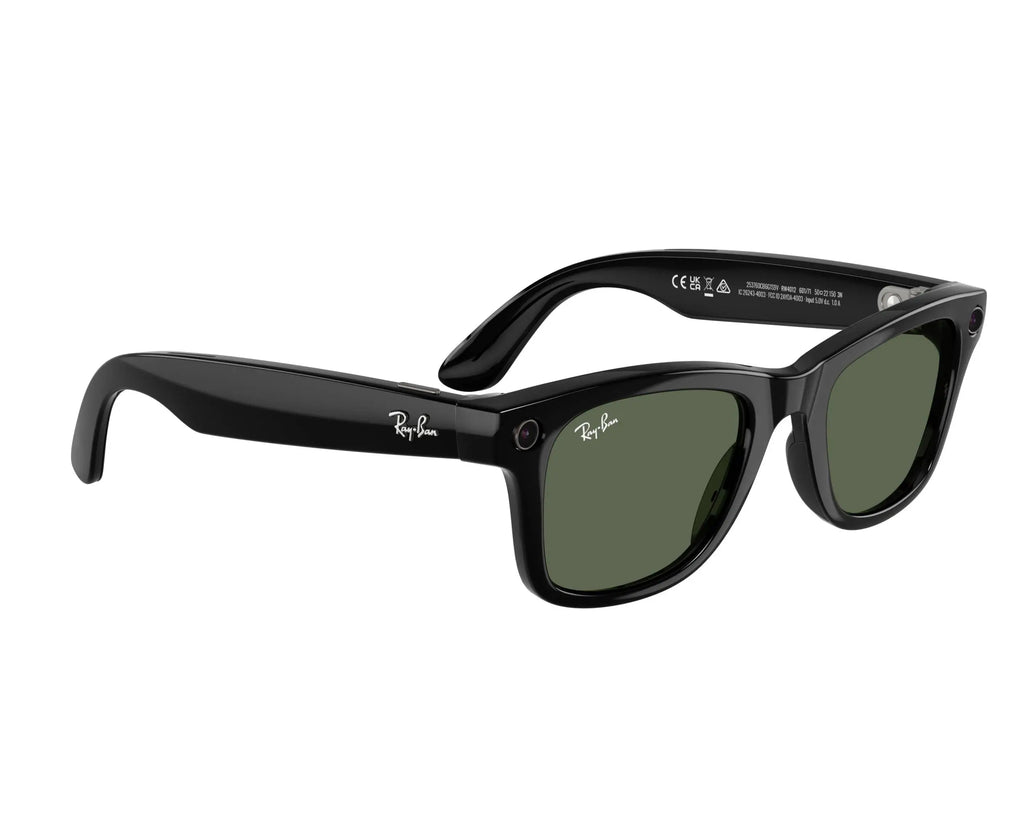 Ray-Ban Meta 4012 Shiny Black smart glasses with G15 Green lenses – Dayal Opticals