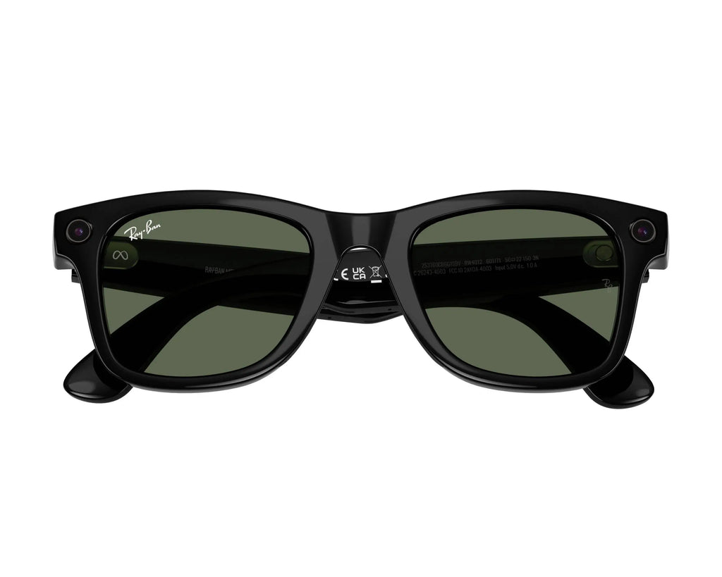 Ray-Ban Meta 4012 Shiny Black smart glasses with G15 Green lenses – Dayal Opticals