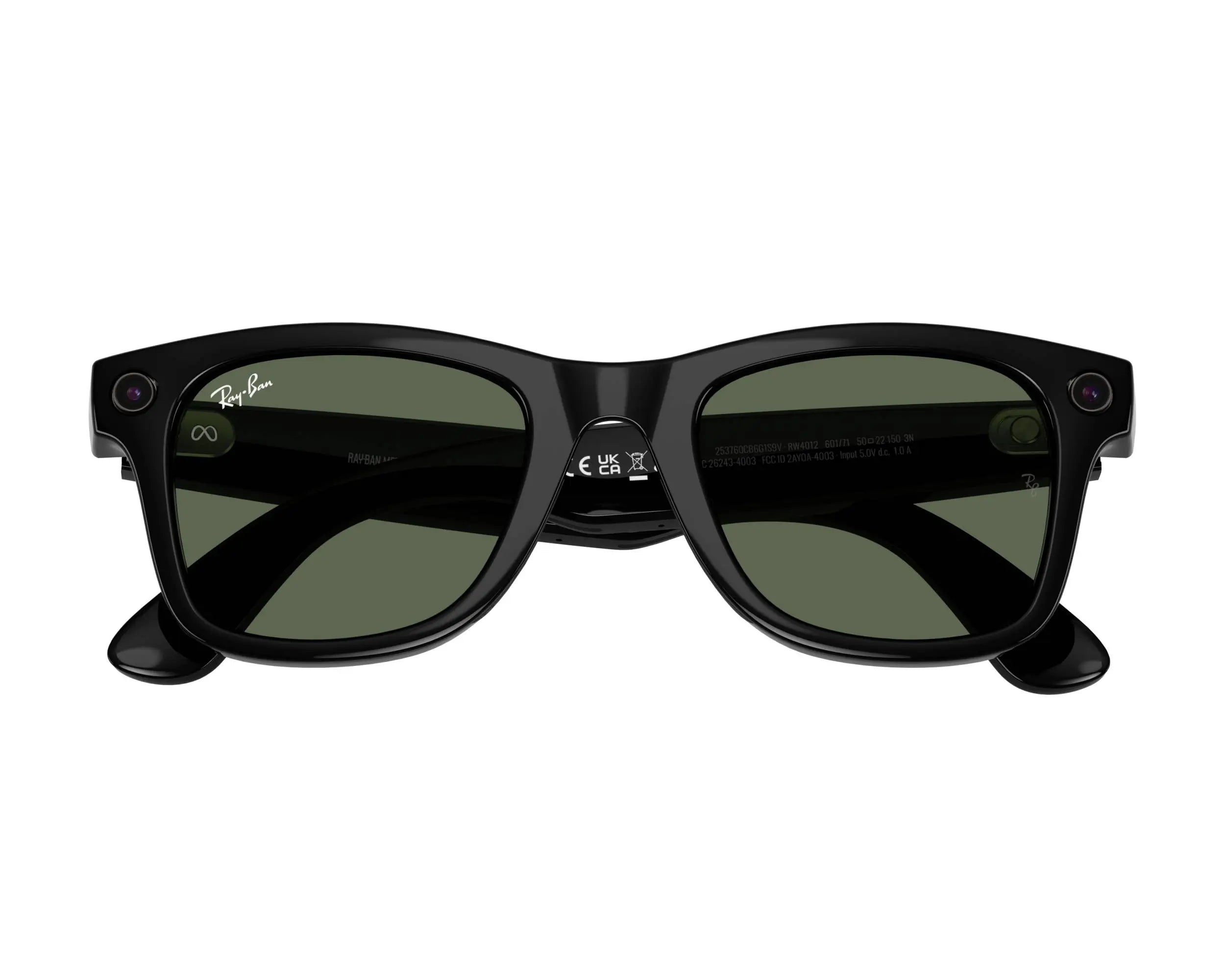 Ray-Ban Meta 4012 Shiny Black smart glasses with G15 Green lenses – Dayal Opticals