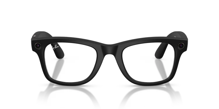 Ray-Ban Meta 4012 Matte Black acetate Wayfarer eyewear with clear blue-light lenses – Unisex – Dayal Opticals