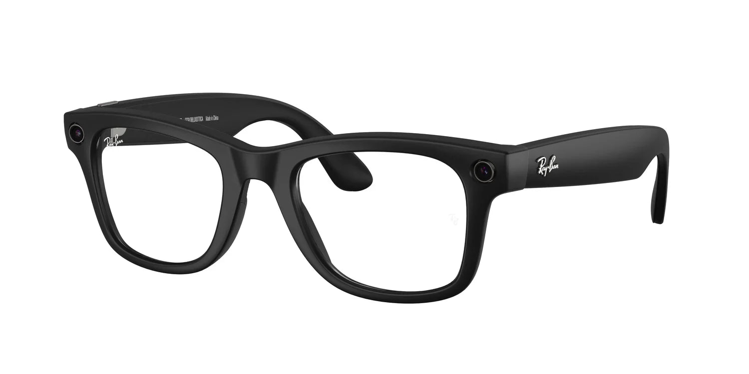 Ray-Ban Meta 4012 Matte Black acetate Wayfarer eyewear with clear blue-light lenses – Unisex – Dayal Opticals