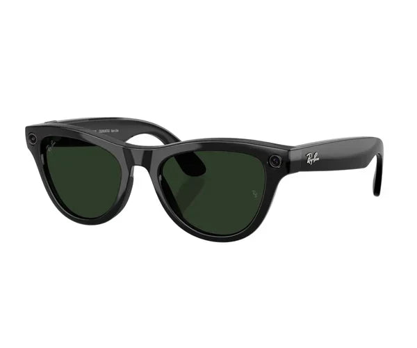 RAY BAN META 4014 SKYLER SHINY BLACK TRANSITIONS GRAPH GREEN