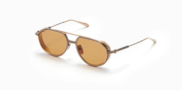 Akoni Sky Racer Antiqued White Gold & Brushed With Gold Aks511-B Size 54, Sunglasses - Dayal opticals  
