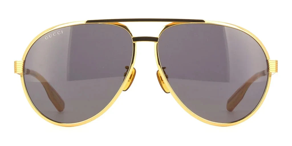 Gucci 1513S Shiny Gold & Grey 001 Size 64, Sunglasses - Dayal Opticals