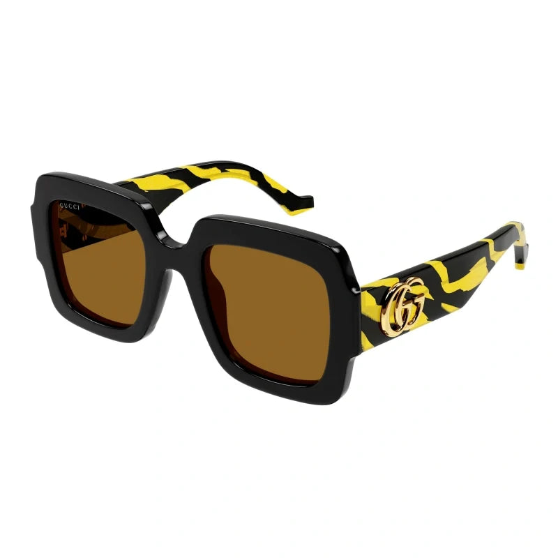 Gucci 1547S Black & Brown 004 Size 50, Sunglasses - Dayal Opticals