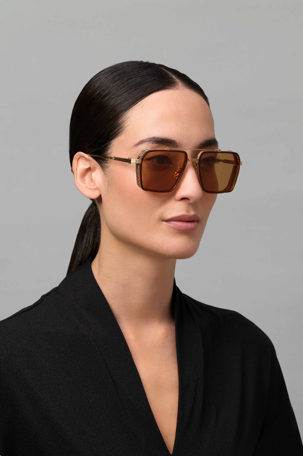AKONI AKS510C TIROS GLD GLD BRN 58 SUNGLASSES