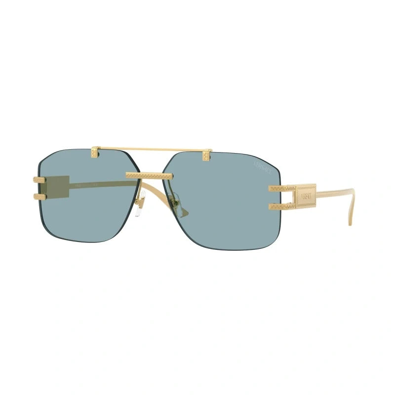 Versace 2275 Aviator Rim Less Sunglasses 