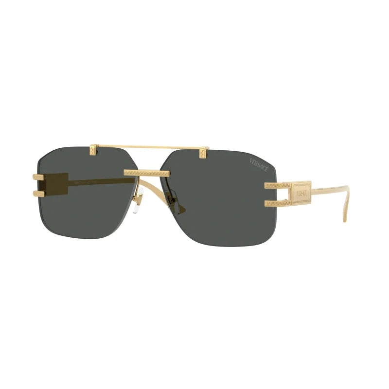 Versace 2275 Aviator Rim Less Sunglasses 
